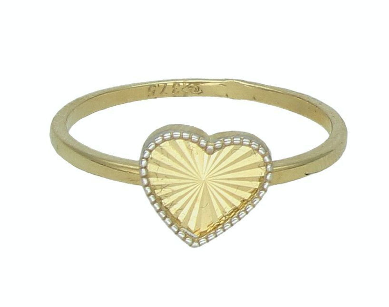 Złoty pierścionek damski 375 serduszko PI 5958 375. Złoty pierścionek damski. Pierścionek damski ze złota. Pierścionek damski na prezent dla kobiety. Pierścionek złoty zaręczynowy..jpg